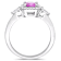 White, Pink Sapphire and Diamond 14K White Gold Ring 1.06ctw