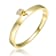 CZ Pave Padlock Charm Stacking Bangle Bracelet In 14K Gold Over Brass