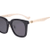 Gucci Black and White Frame / Gray Lens Sunglasses