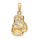 14k Yellow Gold Polished Cut-out Boxing Glove Charm