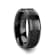 ONYX Black Carbon Fiber Inlaid Black Ceramic Wedding Band 8mm