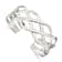 Sterling Silver Woven Design Cuff Bracelet