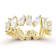 Rachel Zoe Mixed Shape CZ Eternity Band Ring in 14K Gold Over Sterling Silver