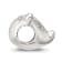 Sterling Silver Cubic Zirconia Fox Face Bead