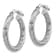 Rhodium Over 14K White Gold 7/8" Polished and Diamond-Cut Round
Hoop Earrings