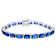 Lab-Created Blue Spinel Tennis Bracelet In Sterling Silver 23.92ctw