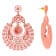 Pink Iridescent Filigree Drop Floral Earring