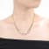 Clear Cubic Zirconia, 14k Gold Plated over Sterling Silver Elongated
Cable Link Chain Necklace