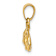 14k Yellow Gold Polished and Textured Comedy and Tragedy Pendant