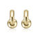 Ball Detail Huggie Earrings In 14K Gold Over Brass