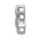 Rhodium Over 14k White Gold Diamond Star of David Chain Slide
