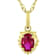 Lab Created Ruby Leo Birthstone Pendant