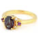 Lab-Created Alexandrite, Amethyst And Lab-Grown Diamond Ring In 18K Gold
Over Sterling Silver 1.38ctw