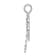 Rhodium Over Sterling Silver Polished Moveable Key with Heart Lock Pendant