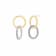14K Yellow Gold Over Sterling Silver Acrylic Double Drop Earrings in Blackberry