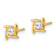 14k Yellow Gold Polished 5.75mm Round Cubic Zirconia in Square Design
Stud Earrings