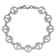 Rhodium Over 14k White Gold Polished Peace Sign Bracelet
