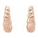 14K Rose Gold Rope Design J-Hoop Earrings