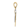 14k Yellow Gold and 14k White Gold Satin Boy with Cap on Right Diamond Pendant