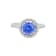 14K White Gold Round Tanzanite and Diamond Ring, 1.59ctw