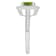 7mm Round Peridot 1/5 ctw Diamond Rhodium Over Sterling Silver Halo Ring