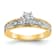 14K Yellow Gold AA Quality Engagement Ring