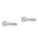 Sterling Silver Rhodium-plated 2mm Round CZ Stud Earrings