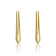 Irregular Box-Shaped Hoop Earrings In 14K Gold Over Brass