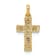 14K Two-tone Gold Diamond Cross Pendant