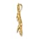 14k Yellow Gold Textured Eagle Flying Charm