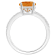 8mm Round Citrine and 1/10 ctw Diamond Rhodium Over Sterling Silver Ring