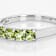 Peridot Square-Cut Band Ring In Sterling Silver