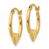 14k Yellow Gold 5/8" Heart Hoop Earrings