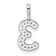 Rhodium Over 14k White Gold Diamond Number 3 Pendant