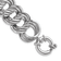 Rhodium Over Sterling Silver Polished 20mm Triple Circle Link Bracelet