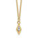 14K Yellow Gold and White Rhodium-plated Polished and Diamond-cut Necklace