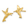 14k Yellow Gold Satin, Textured and Diamond-Cut Hummingbird Stud Earrings