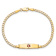 14k Yellow Gold Medical Soft Diamond Shape Red Enamel Curb Link ID Bracelet