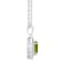 8x6mm Oval Peridot And White Topaz Accent Rhodium Over Sterling Silver
Double Halo Pendant w/Chain
