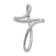 Rhodium Over 14k White Gold Diamond Cross chain slide