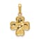 14K Yellow Gold 0.02ct.Diamond Four Leaf Clover Pendant