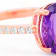 11x9mm Oval Amethyst and White CZ 18K Rose Gold Over Sterling Silver
Ring, 3.11ctw