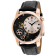 Christian Van Sant Men's Sprocket Auto-Quartz Rose Dial, Black Leather
Strap Watch