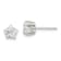 Sterling Silver Polished 6mm Star Basket Set CZ Stud Earrings