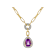 Amethyst Pear Paperclip Pendant Necklace In 18K Gold Over Sterling
Silver 1.48ctw