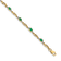 14k Yellow Gold and Rhodium Over 14k Yellow Gold Diamond and Oval
Emerald Bracelet