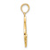 14k Yellow Gold Polished and Textured Claddagh Pendant
