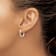 Rhodium Over 14k White Gold 11/16" Polished Endless Hoop Earrings