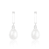 7.5-8mm White Cultured Freshwater Pearl Rhodium Over Sterling Silver Earrings
