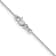 14K White Gold 0.6mm Round Snake Chain Necklace